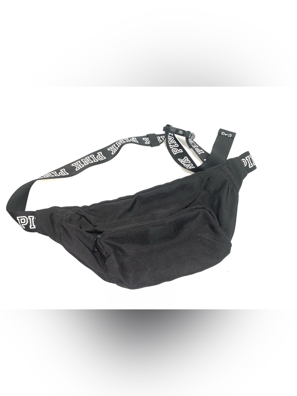PINK Victoria's Secret Black Logo Strap Belt Bag